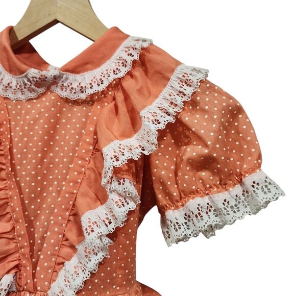 Lilo California Vintage Layla Peach And White Polkadot Dress - Picture 8 of 14